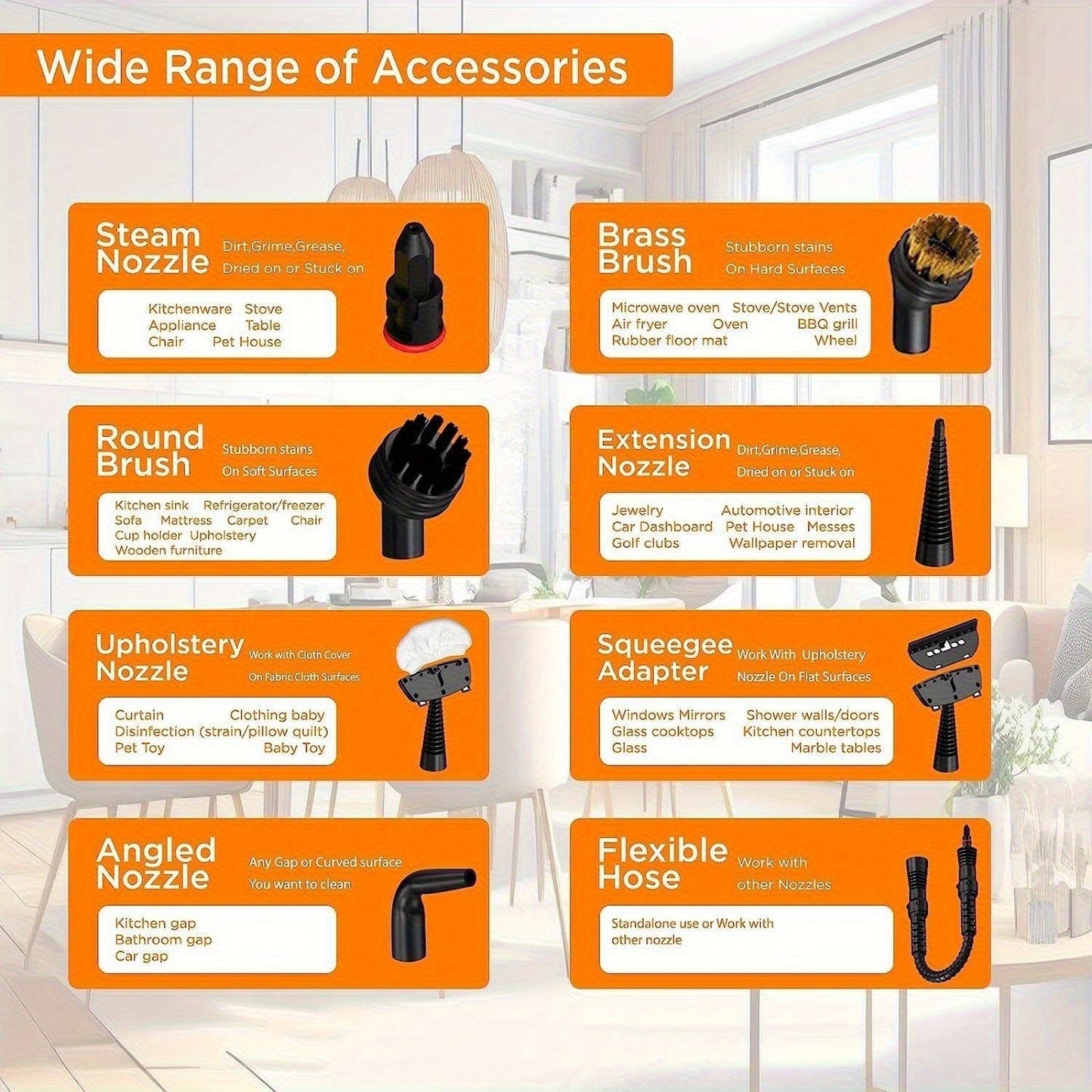 ISSELL® Steam Shot™ OmniReach handheld portable steam cleaner for tile, grout, windows, bathrooms, kitchens, fabric steaming tool, includes 10 tools